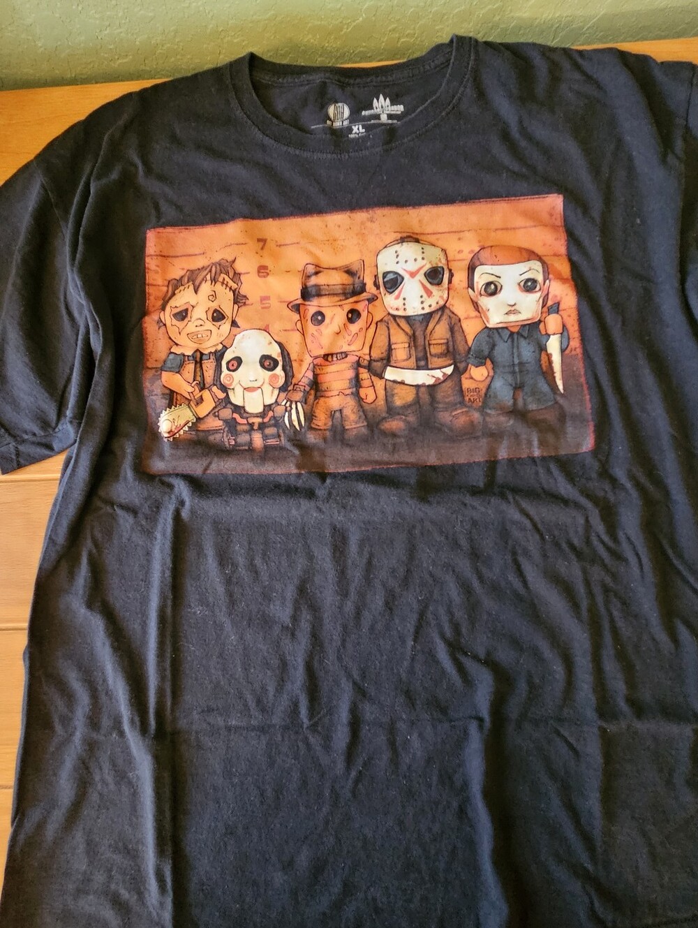 Mens Big Chris Art "Killer Line Up" Halloween Church of Horror T-Shirt XL